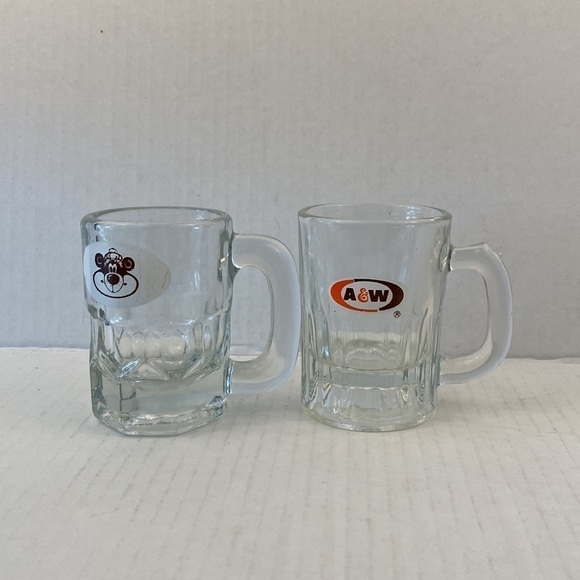 𝅺a&w glasses vintage set mugs glasses root bear baby mug small - Picture 3 of 14